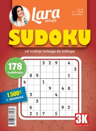 Lara rešuje Sudoku